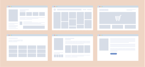 Diagram showing different webpage layouts prioritizing high-value content